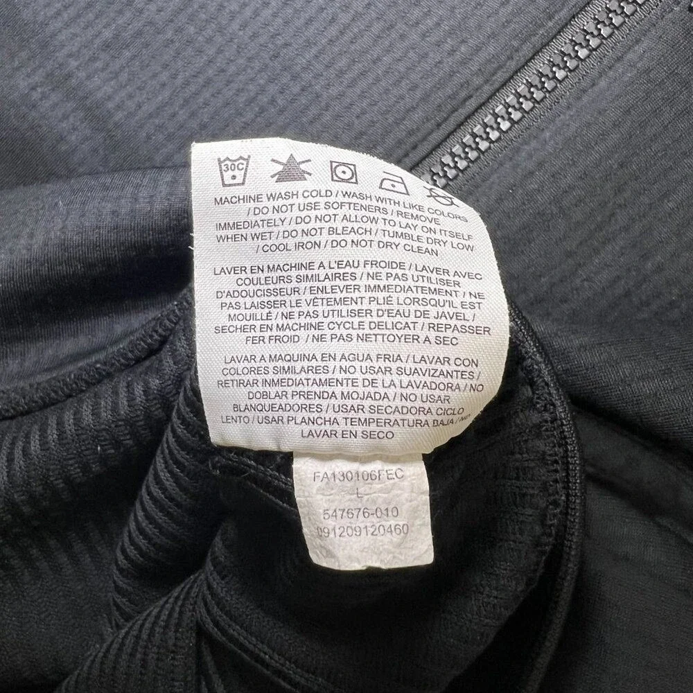 Jordan Full‎ Zip Hoodie Mens Large Black Elephant Print Hybrid Jacket Flawed